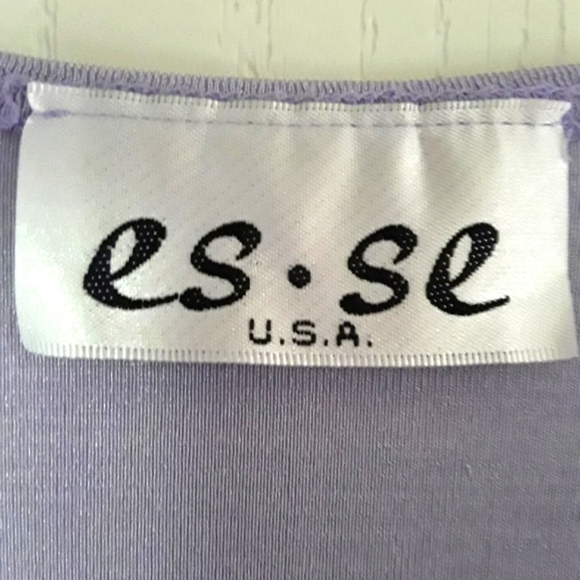 Esse Lavender Purple Short Sleeved Blouse Medium - Picture 5 of 6